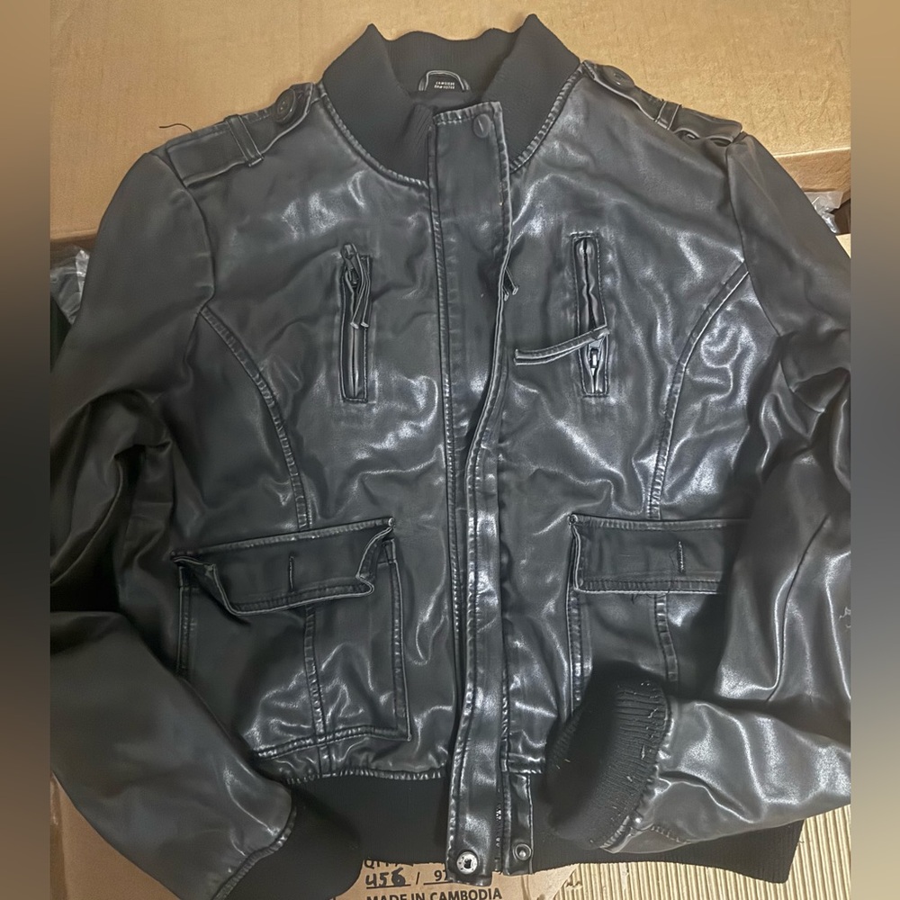 Women’s faux leather jacket